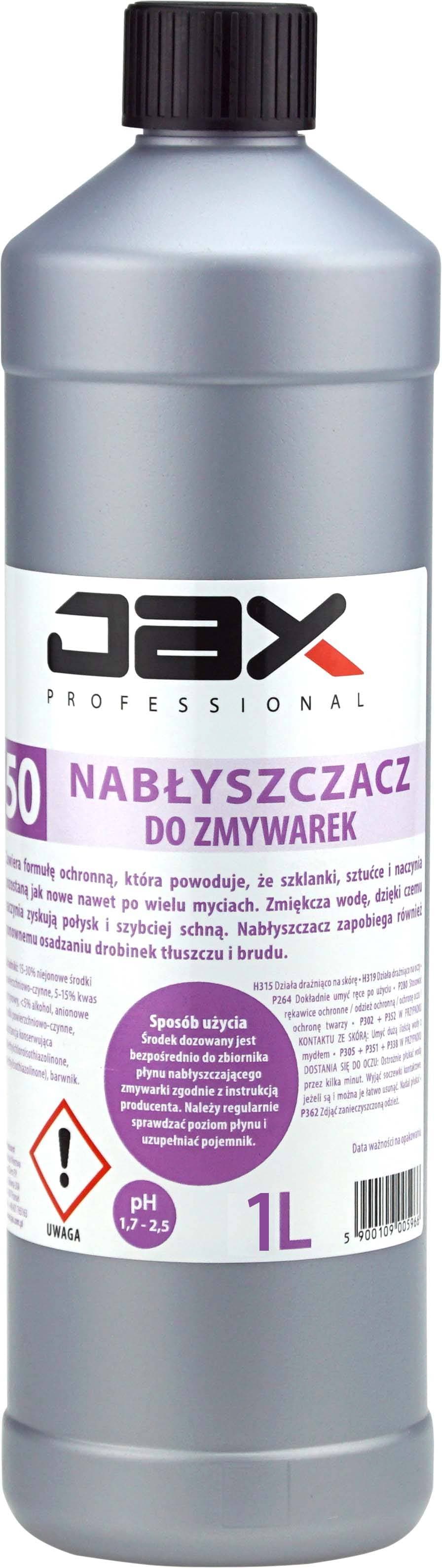 NABŁYSZCZACZ DO ZMYWAREK JAX PROFESSIONAL 50 1l