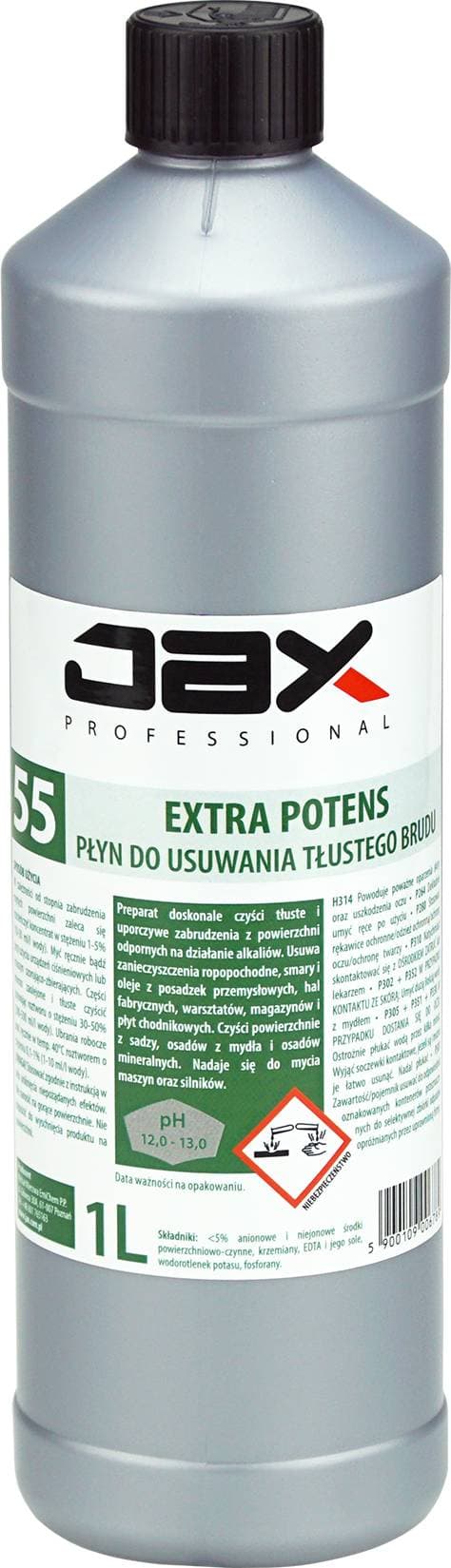 EXTRA POTENS PREPARAT DO USUWANIA TŁUSTEGO BRUDU JAX PROFESSIONAL 55 1l