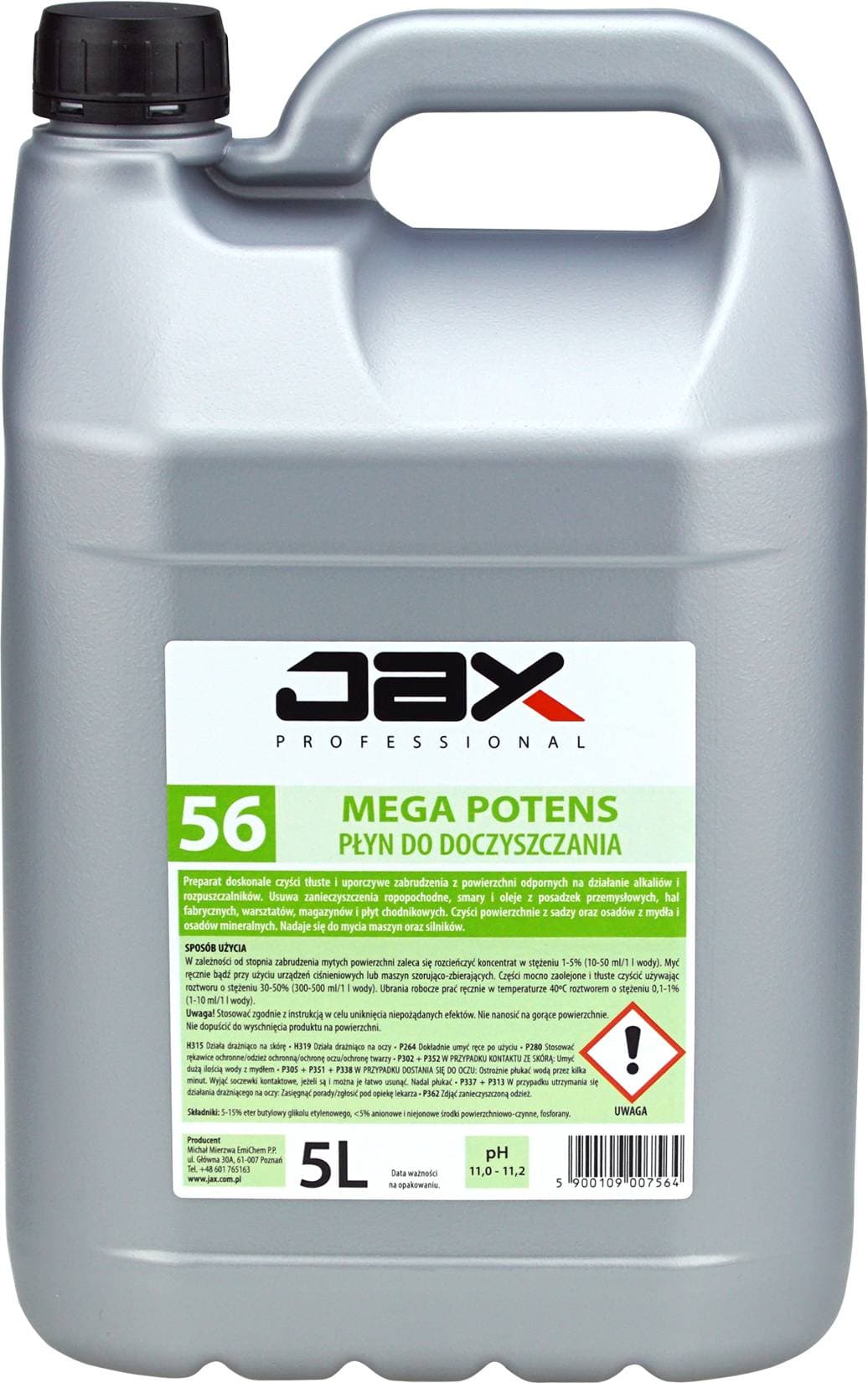 MEGA POTENS PREPARAT DO DOCZYSZCZANIA JAX PROFESSIONAL 56 5l