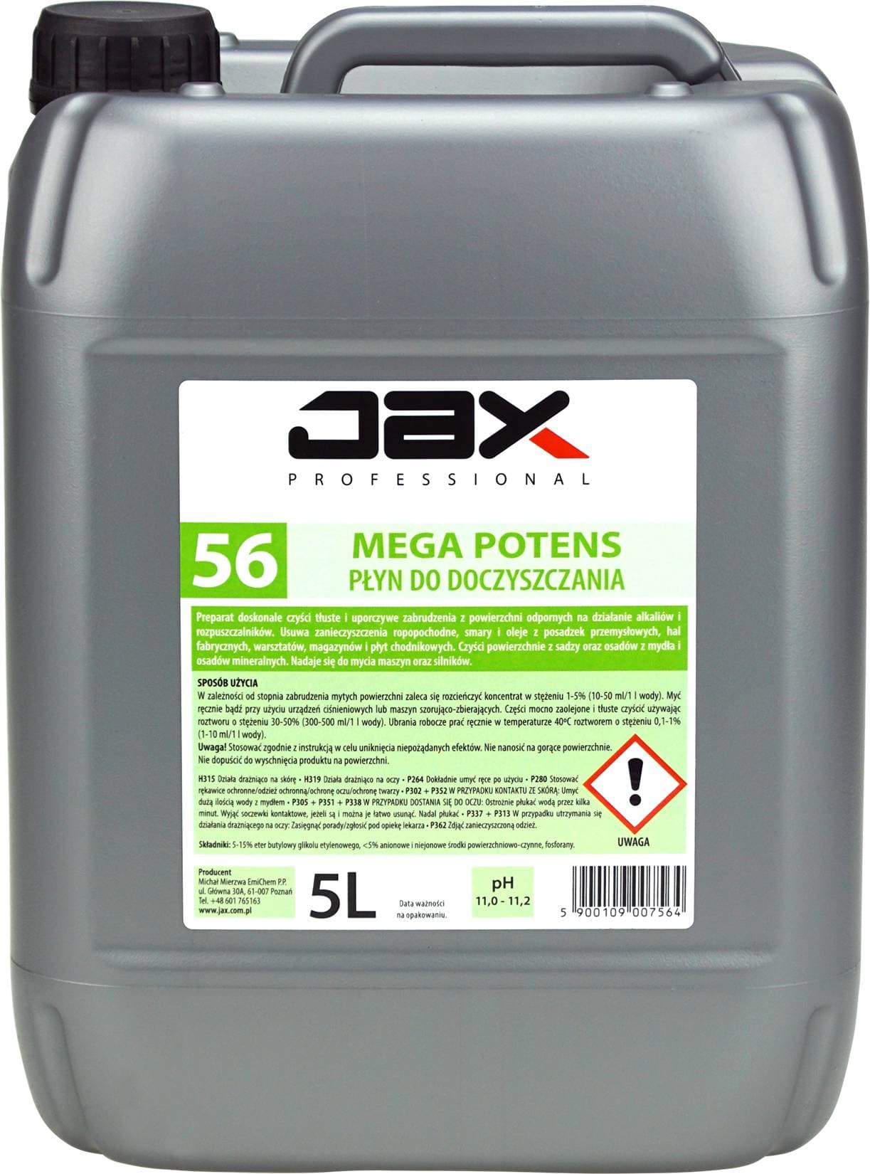 MEGA POTENS PREPARAT DO DOCZYSZCZANIA JAX PROFESSIONAL 56 5l