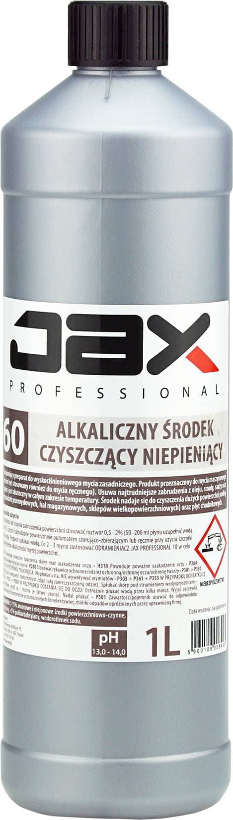 ALKALICZNY ŚRODEK CZYSZCZĄCY NIEPIENIĄCY JAX PROFESSIONAL 60 1l