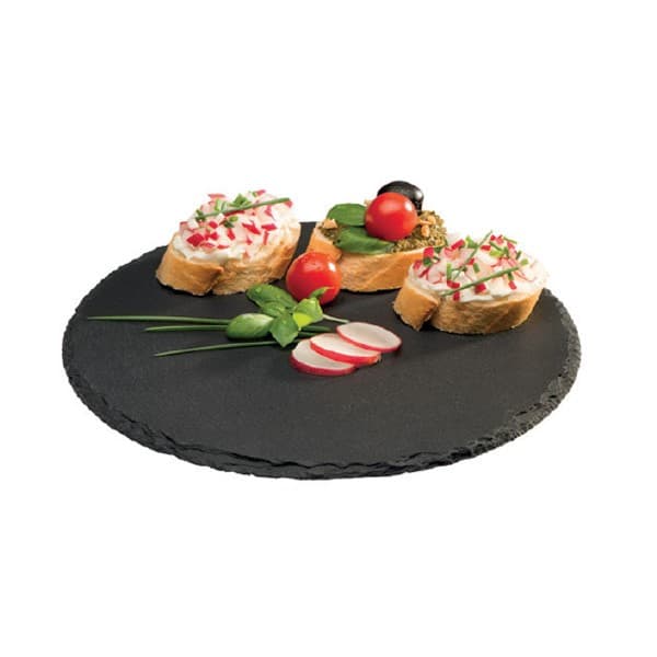 SLATE płyta okrągła 38cm łupek