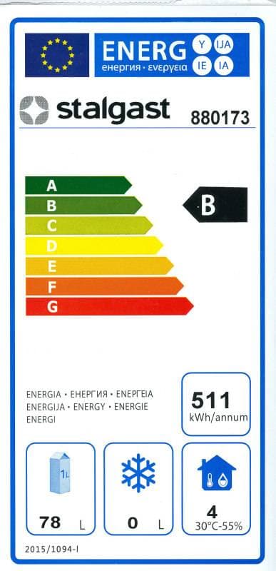 Szafa chłodnicza 130 l, wnętrze z ABS, biała lakierowana