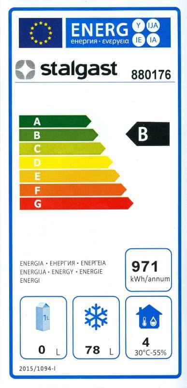 Szafa mroźnicza 120 l, wnętrze z ABS, stal nierdzewna