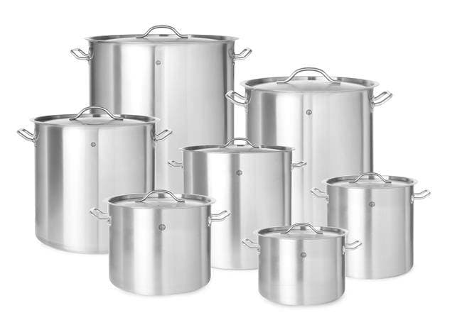 Garnek średni - z pokrywką Budget Line  9 l  śr. 250 x 180 h