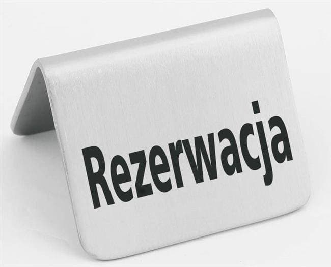 Tabliczka informacyjna "Rezerwacja"  