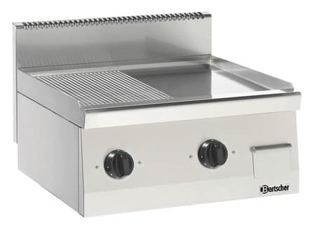 Płyta grillowa elektryczna mieszana 1/2 gładka, 1/2 ryflowana