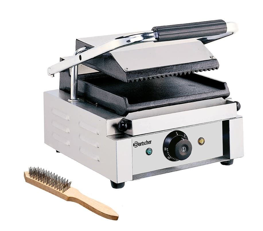 Grill kontaktowy, ryflowany/gładki