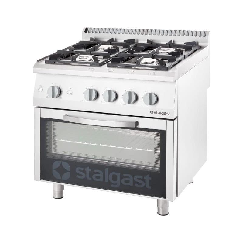 Kuchnia gazowa 4 palnikowa wym. 800x700x850 z piekarnikiem gazowym 22,5+5 kW - G20