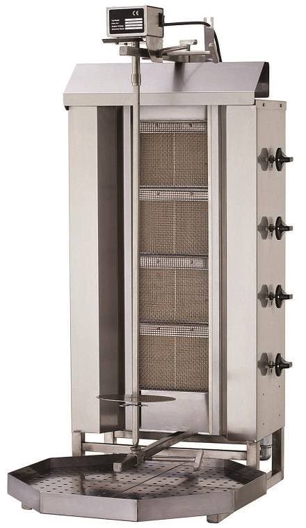 Gyros | opiekacz gazowy do kebaba | 4 palniki | wsad 60kg KLG221