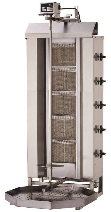 Gyros | opiekacz gazowy do kebaba | 5 palników | wsad 80kg KLG222