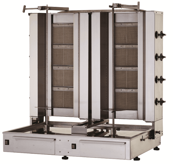 Gyros | opiekacz gazowy do kebaba podwójny | wsad 120kg  KLG224-T