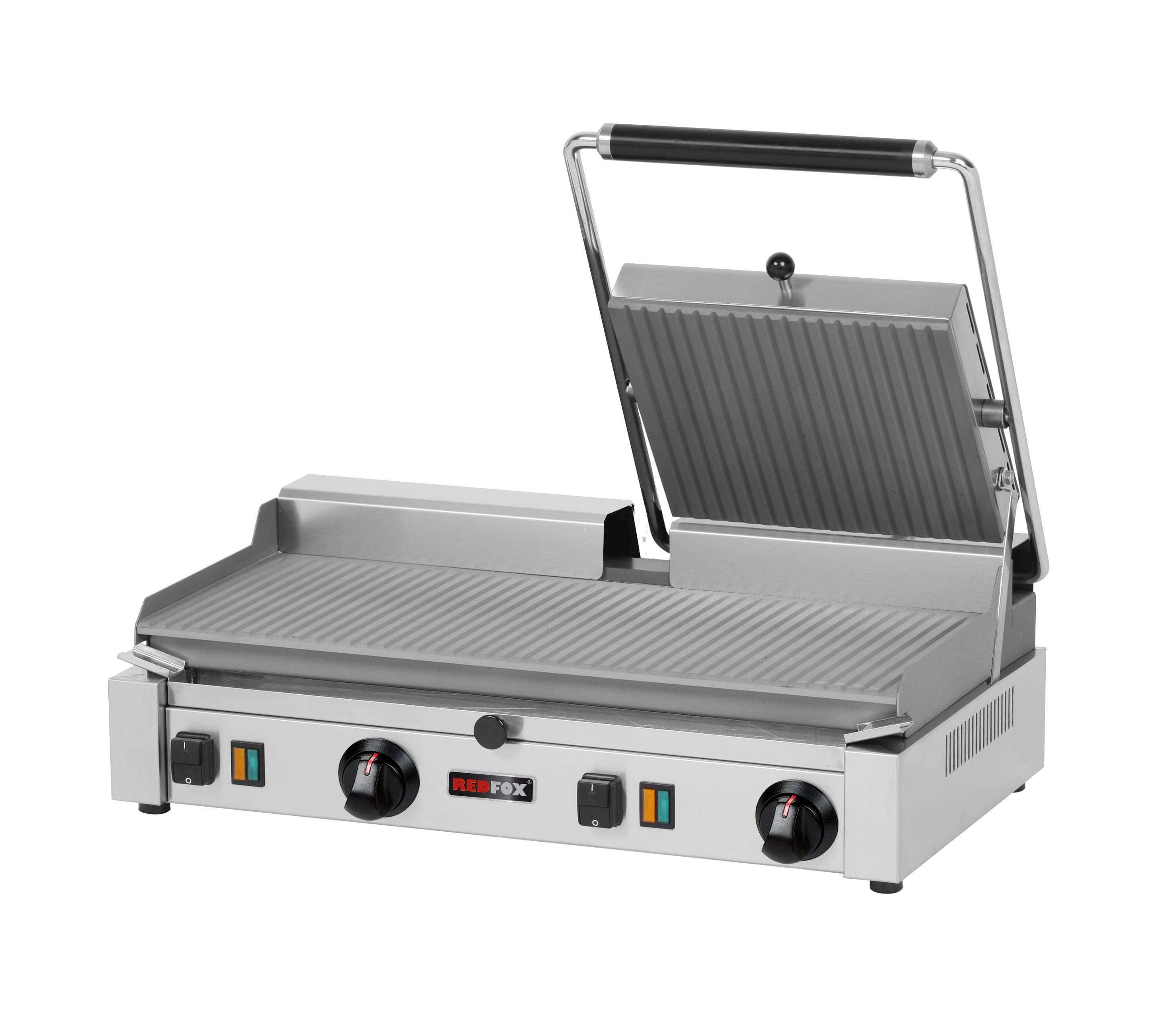 Grill kontaktowy podwójny ryflowany Redfox PD - 2020 RSP