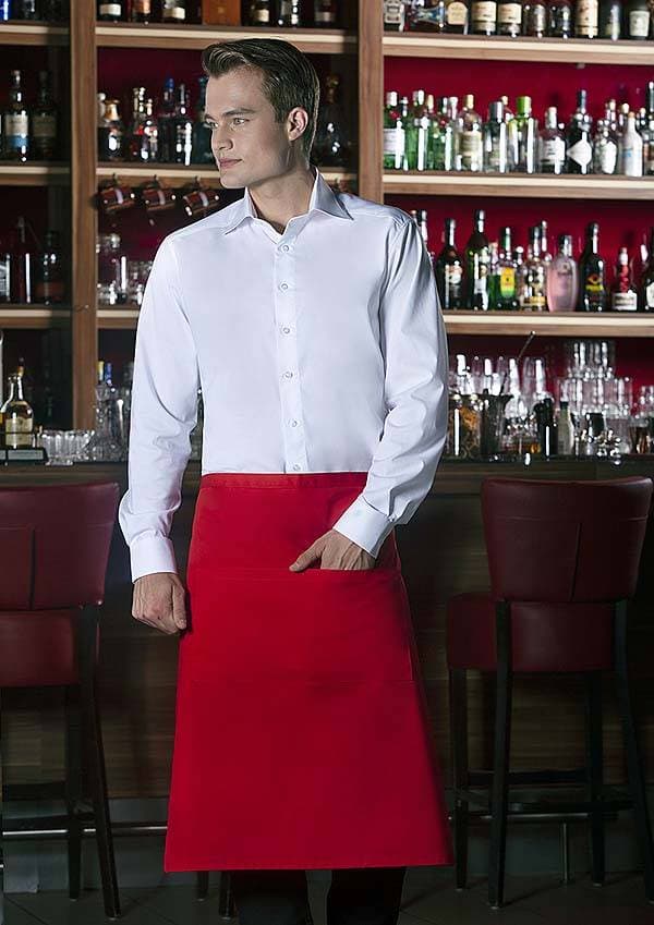 Zapaska bistro Basic z kieszenią 70 x 70 cm BBSS 3 kolor czerwony szt.