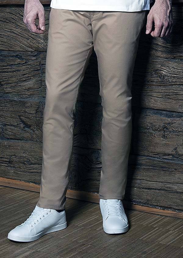 Męskie spodnie Modern-Stretch HM 10 kolor sahara rozmiar 60