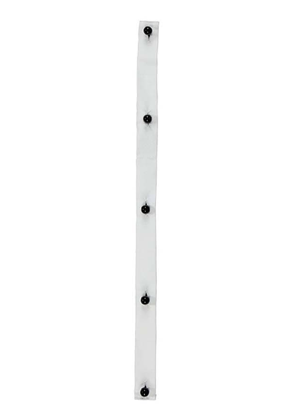 Pasek guzików 5-otworów, 13 cm odstępu KL 4 kolor biały para
