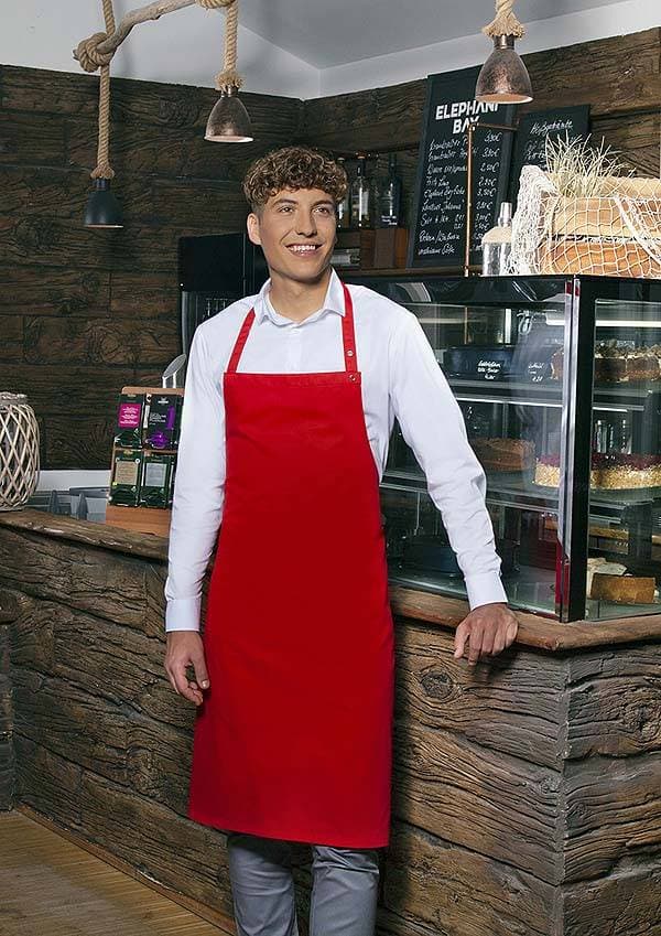 Fartuch kucharski Santorini 75 x 95 cm LS 14 kolor czerwony szt.