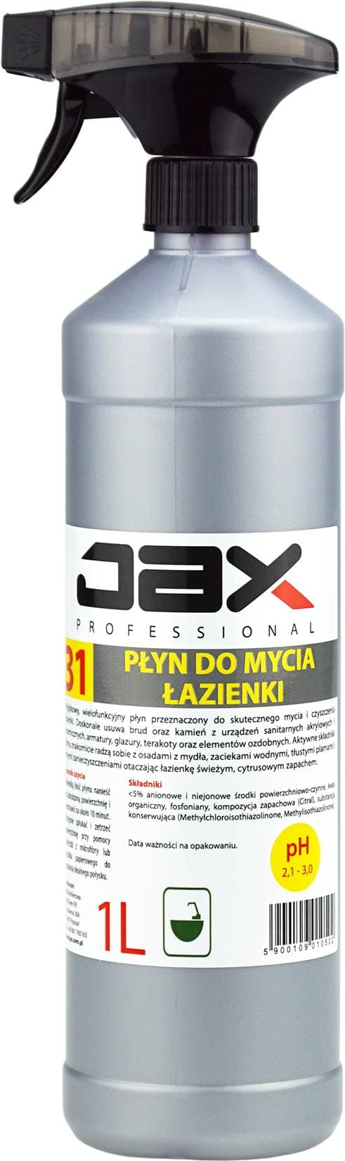 PŁYN DO MYCIA I PIELĘGNACJI ŁAZIENKI JAX PROFESSIONAL 31 1L