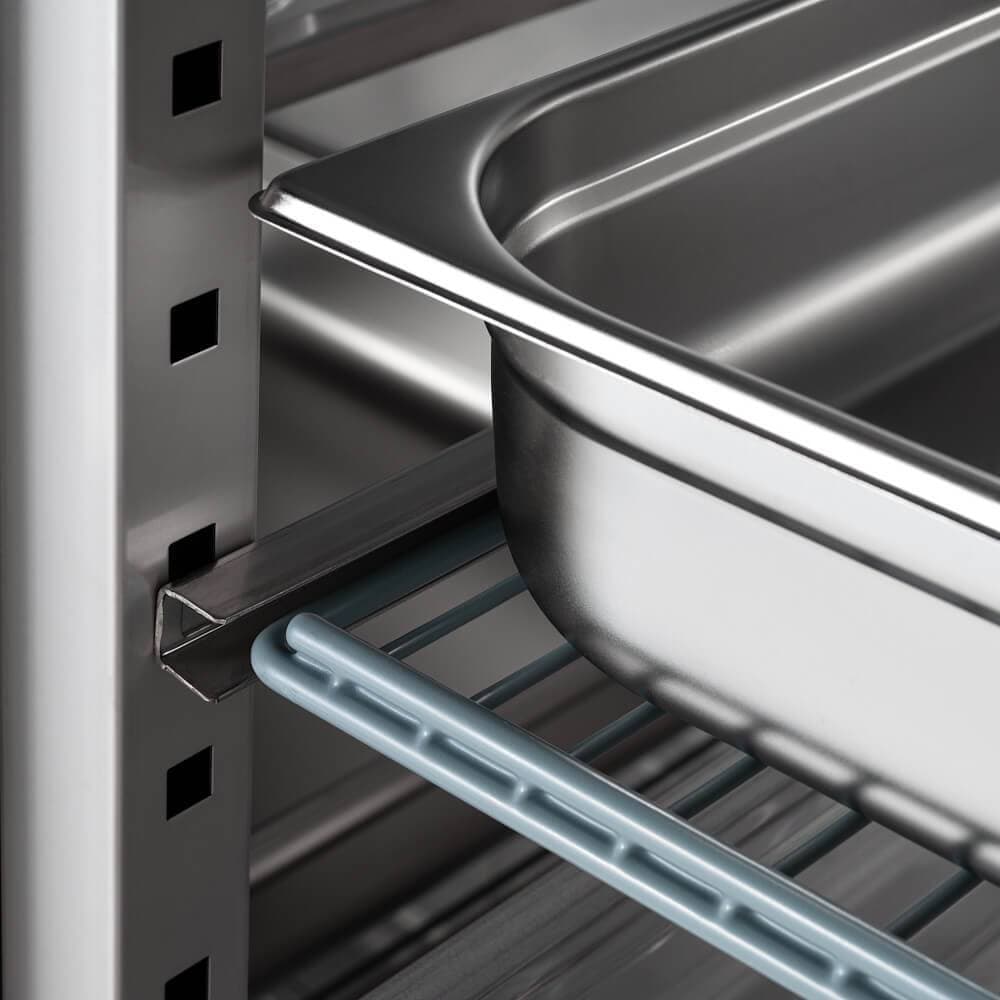 Szafa chłodnicza dwudrzwiowa Inox na kółkach GN 2/1 1300L