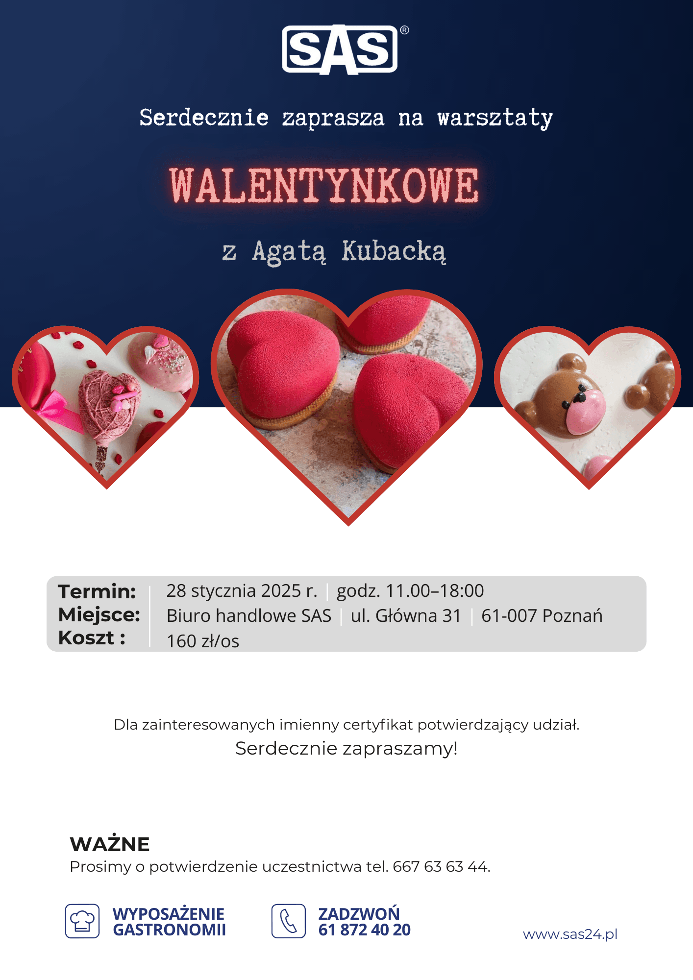 Walentynkowe warsztaty cukiernicze z Agatą Kubacką 28.01.2025